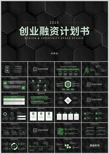 创业融资计划书PPT模板