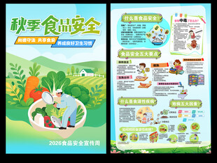 秋季食品安全宣传海报