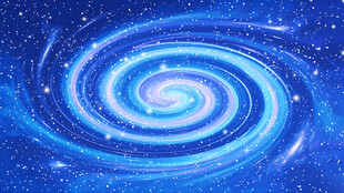 蓝色星空宇宙旋涡背景