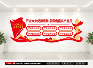 严守六大纪律文化墙