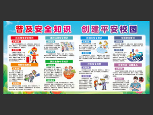 平安校园安全教育宣传栏