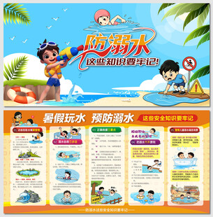 防溺水这些知识要牢记展板