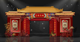 传统与现代中式结合门头