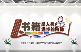 图书馆室文化墙