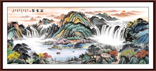 聚宝盆国画山水