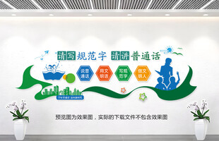 讲普通话文化墙