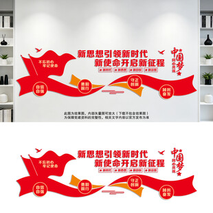 新思想引领新时代党建文化墙
