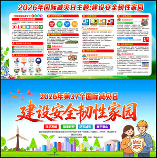 2026年国际减灾日主题展板