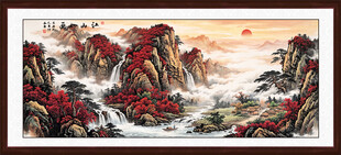 旭日东升国画