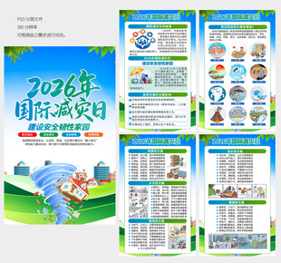 国际减灾日展板