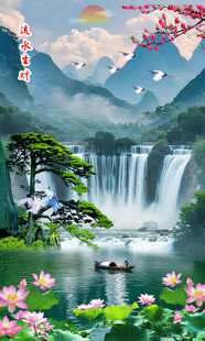 玄关山水风景画