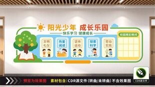 阳光少年成长乐园文化墙