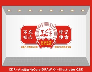 长征初心党建文化墙
