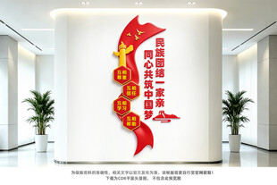 竖版民族团结文化墙