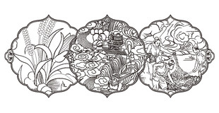 酿酒图 酒标