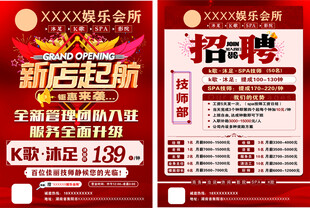 娱乐会所新店启航招聘海报