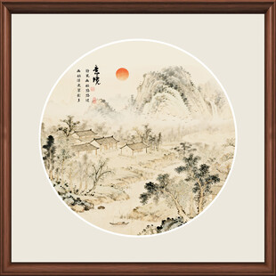 圆形古画小品