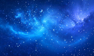 梦幻蓝色星空背景图
