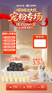 宠粉专场宠物促销直播海报