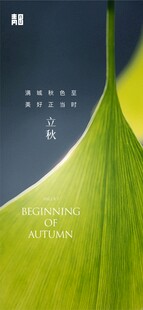 立秋节气创意简约海报