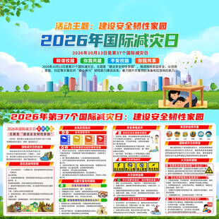 2026年国际减灾日主题展板