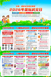 2026年国际减灾日主题展板