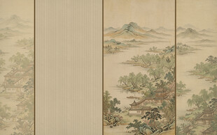 新中式沙古风宋式美学山水画壁画
