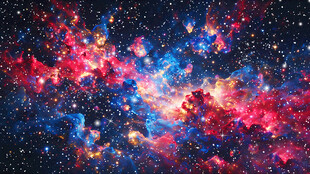 炫彩宇宙星空星云背景
