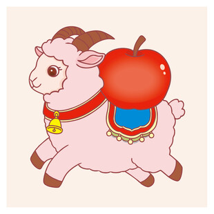 2027羊年卡通羊插画