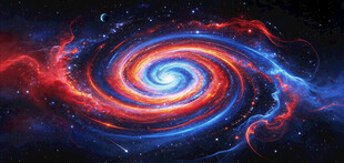 彩色旋涡星空