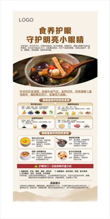 中医食疗护眼易拉宝