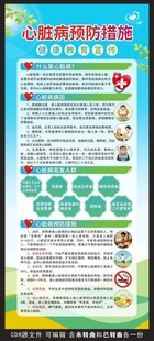 心脏病预防措施健康教育展架