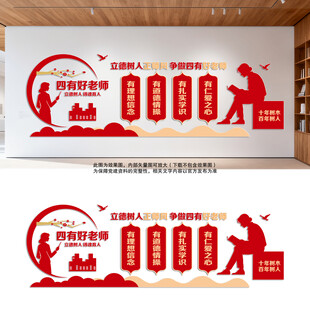 四有好老师教师文化墙