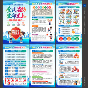 2026消防宣传月海报
