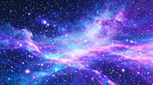 蓝紫色唯美高清星空背景