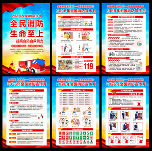 2026消防宣传月展板