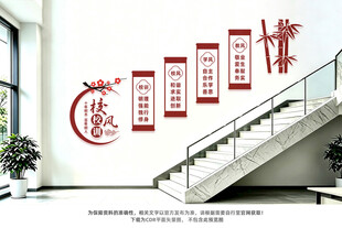 校风校训楼梯文化墙