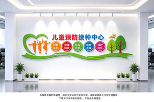 儿童预防接种中心文化墙