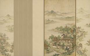 宋氏美学山水电视背景墙壁布墙纸