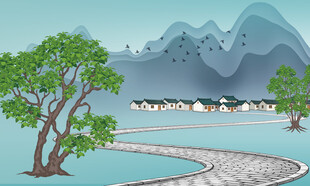 乡村山水田园风光