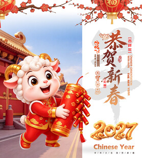 2027羊年恭贺新春
