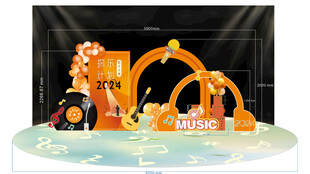 音乐打卡框