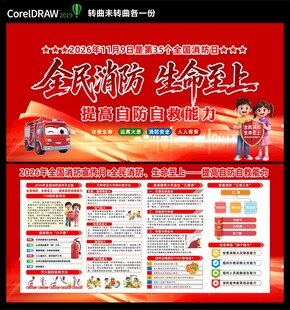 2026年消防月 展板