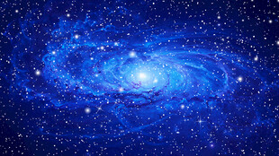 蓝色唯美星空
