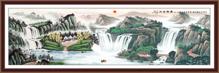  办公室国画山水画