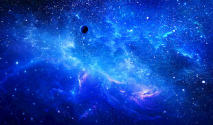蓝色宇宙星空背景图素材