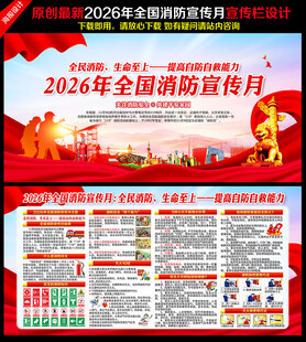 2026年消防宣传月主题展板
