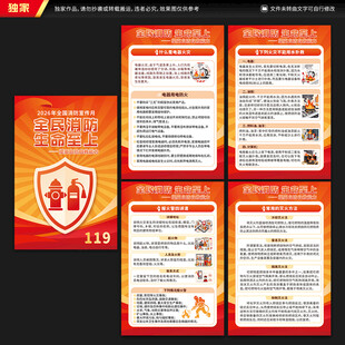 全国消防宣传月展板