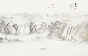 水墨山水画