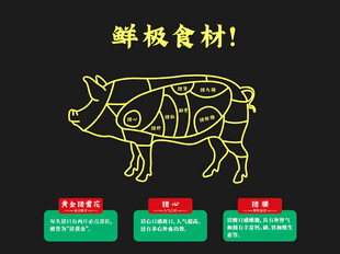 猪 线条图
